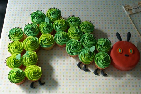 swissmiss | The Hungry Caterpillar Cupcakes Cake