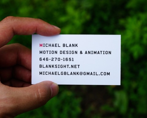 Motion Graphic Designer Business Card