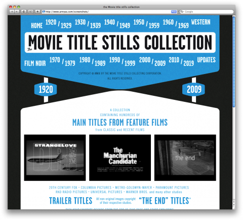movie titles collection