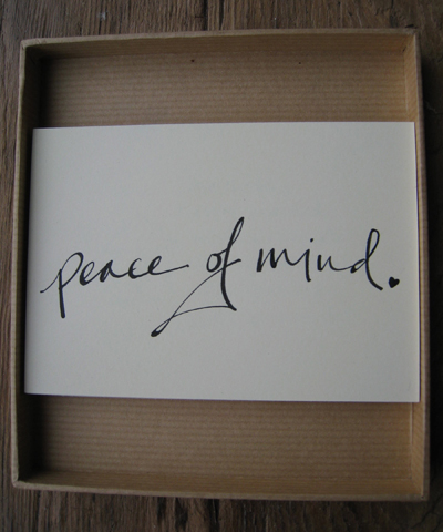 piece of mind