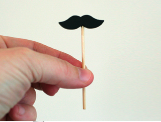 miniature moustache stick