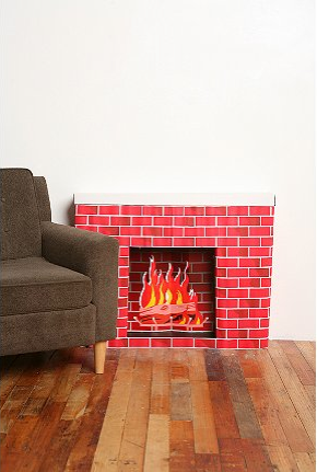 cardboard fireplace