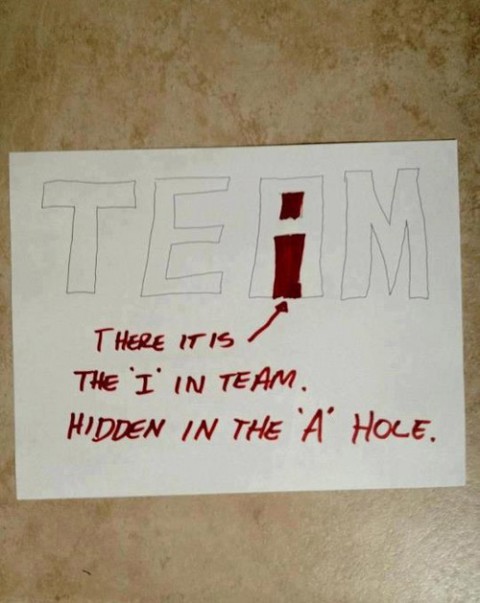 the i in TEAM