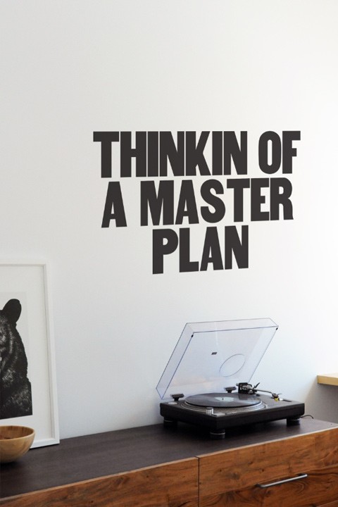 Thinking of a Master Plan Blik