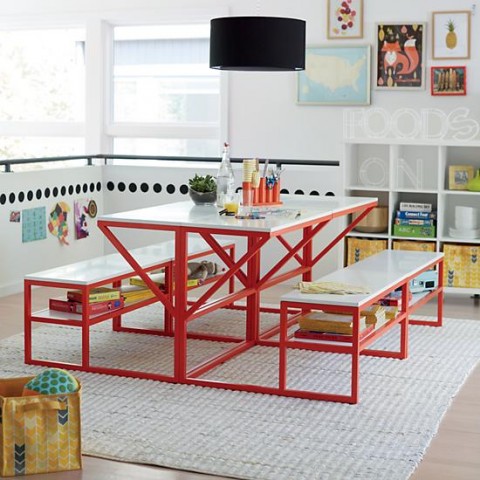 new-school-desk-with-bench-red-white
