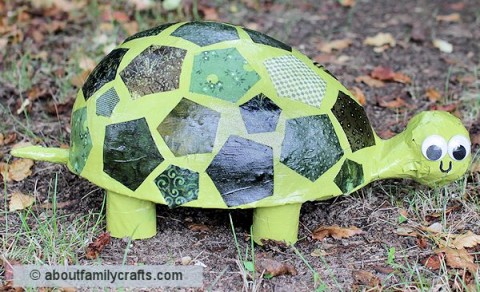 paper mache turtle