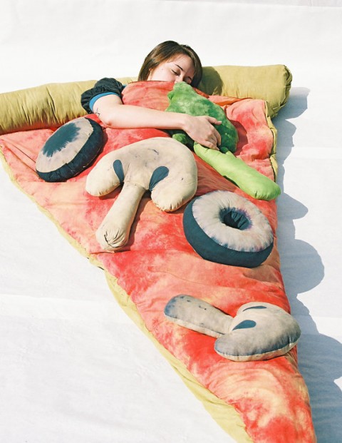 pizza slice sleeping bag